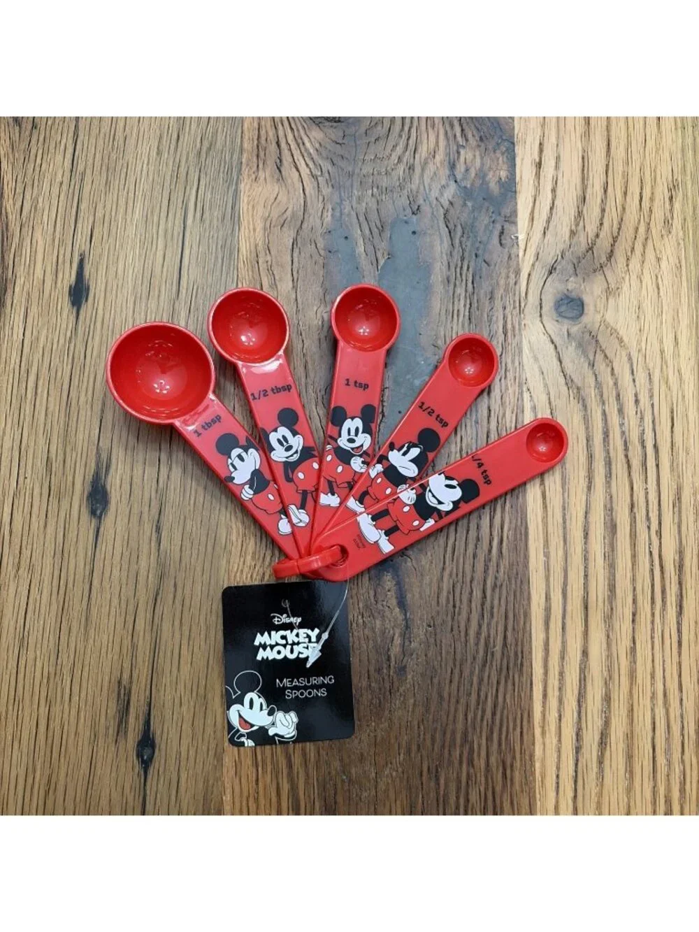 Disney Mickey House Measuring Spoon Set New Red Cartoon Kitchen